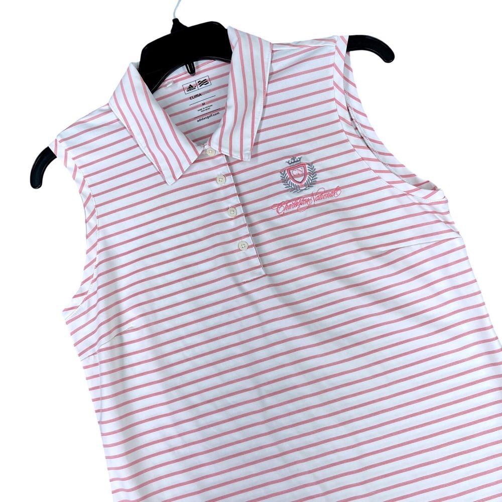 Charleston National Adidas Performance‎ Golf Polo Shirt Womens M Sleeveless